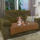 Capa Protetora de Sofá para Cães e Gatos - Contra Pelos e Líquidos - Com Forro Impermeável - 135x135