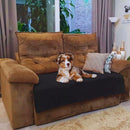Capa Protetora de Sofá para Cães e Gatos - Contra Pelos e Líquidos - Com Forro Impermeável - 135x135