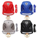 Coleira Peitoral Cachorro e Gato, conjunto de guia + coleira tipo colete para pet pequenos e médios